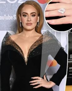 Singer Adele on red carpet of BRIT awards with a huge diamond ring on ring finger! Is she engaged to Rich Paul secretly?