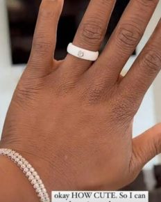 Decoy engagement ring: Simone Biles shows off her second engagement ring to.protect the first engagement ring gifted by fiance, Jonathan Owens